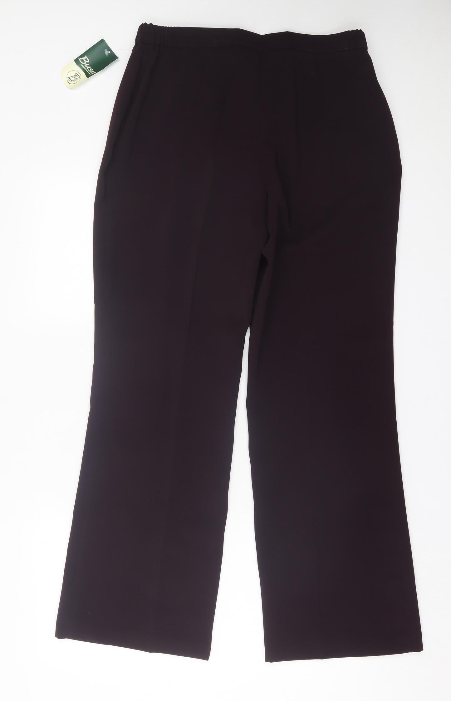Busy Womens Purple Polyester Trousers Size 16 L30 in Regular Hook & Eye