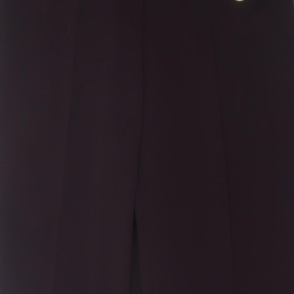 Busy Womens Purple Polyester Trousers Size 16 L30 in Regular Hook & Eye