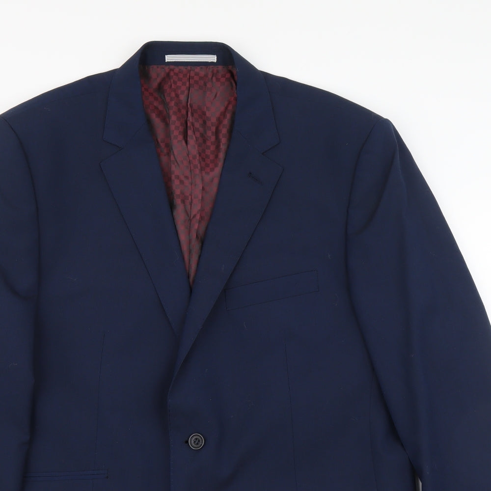Skopes Mens Blue Wool Jacket Suit Jacket Size L
