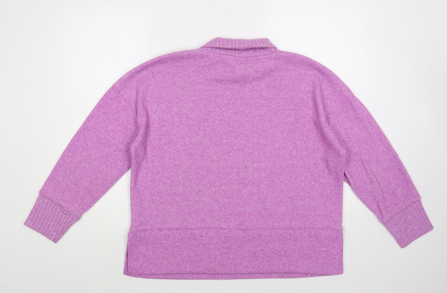 Dunnes Stores Womens Purple Roll Neck Polyester Pullover Jumper Size M