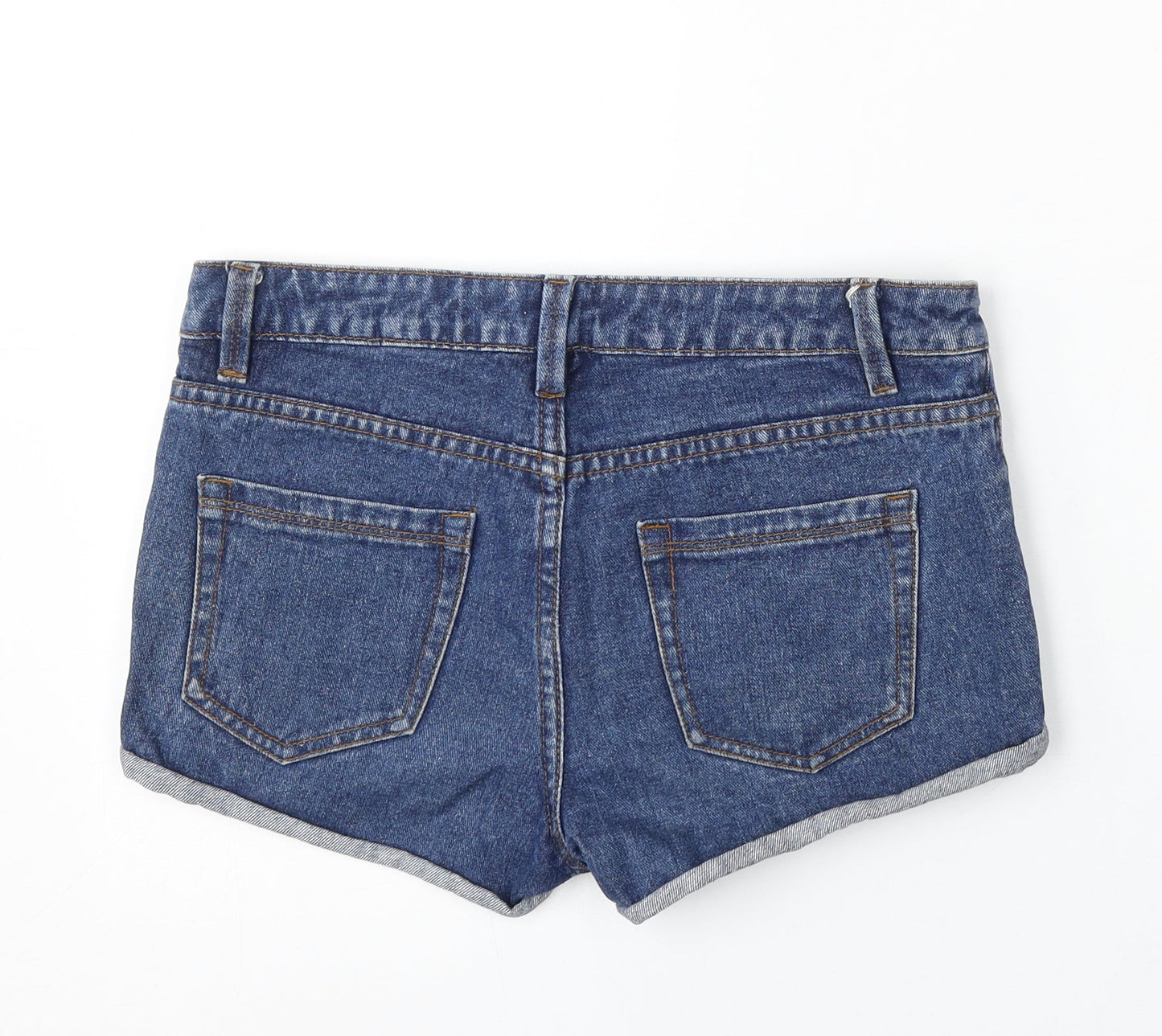 Waredenim Womens Blue Cotton Hot Pants Shorts Size 6 L3 in Regular Button
