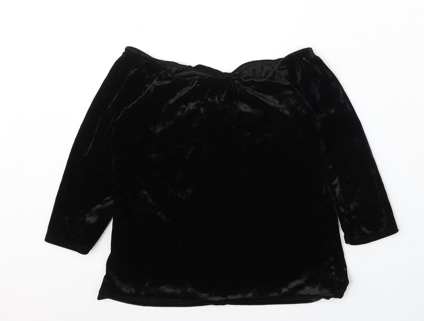 New Look Womens Black Round Neck Polyester Pullover Jumper Size 14