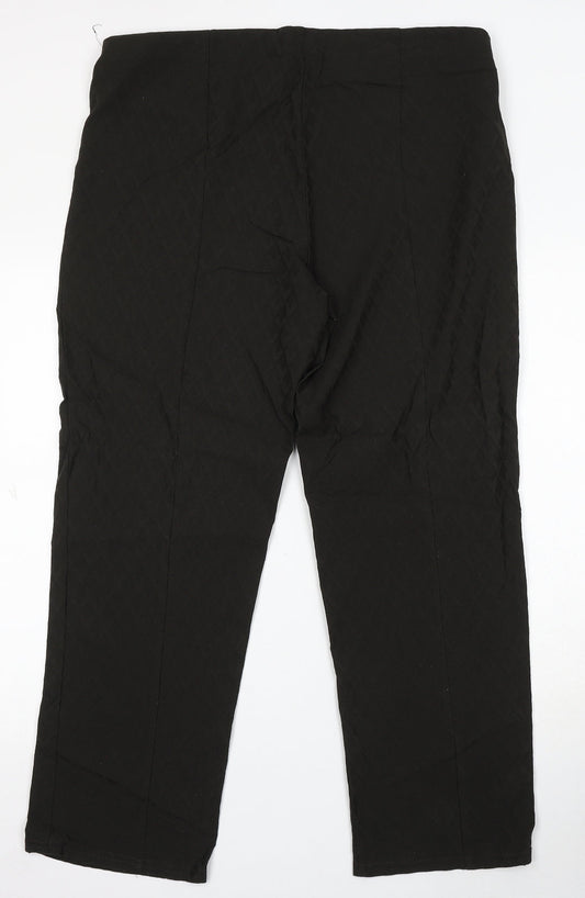 Gerard Womens Black Geometric Polyester Trousers Size 40 in L28 in Regular