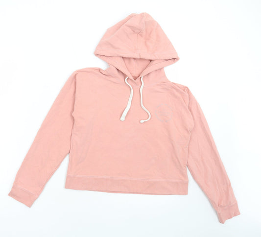 Jack Wills Womens Pink Cotton Pullover Hoodie Size 6 Pullover