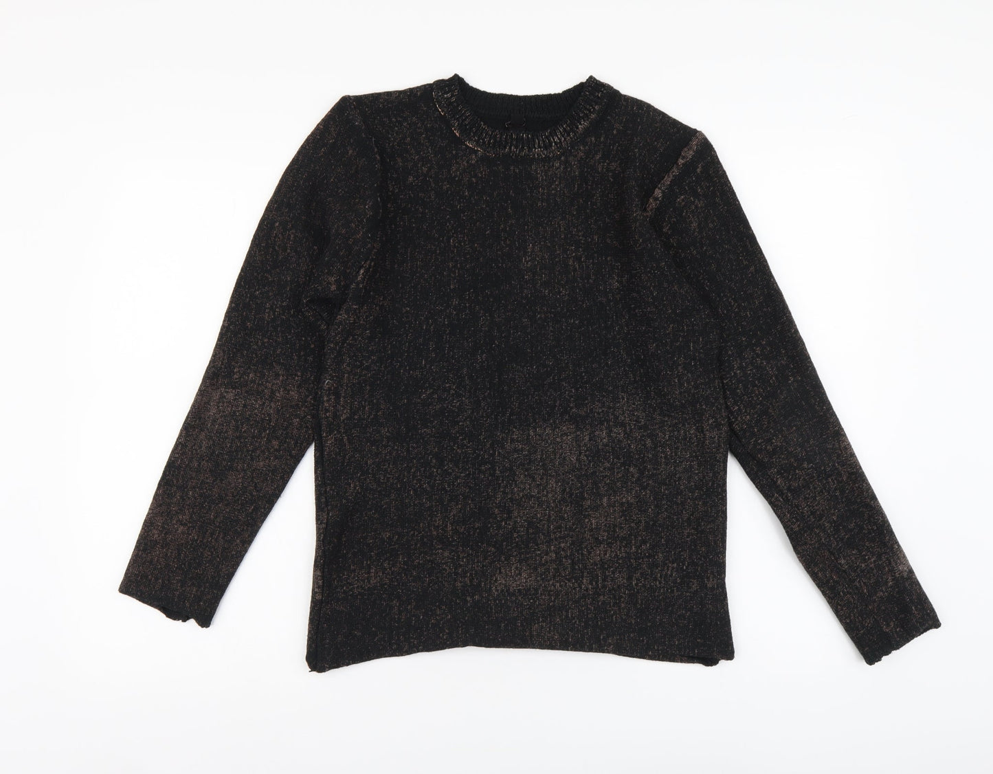 Sweewe Womens Black Round Neck Acrylic Pullover Jumper Size S