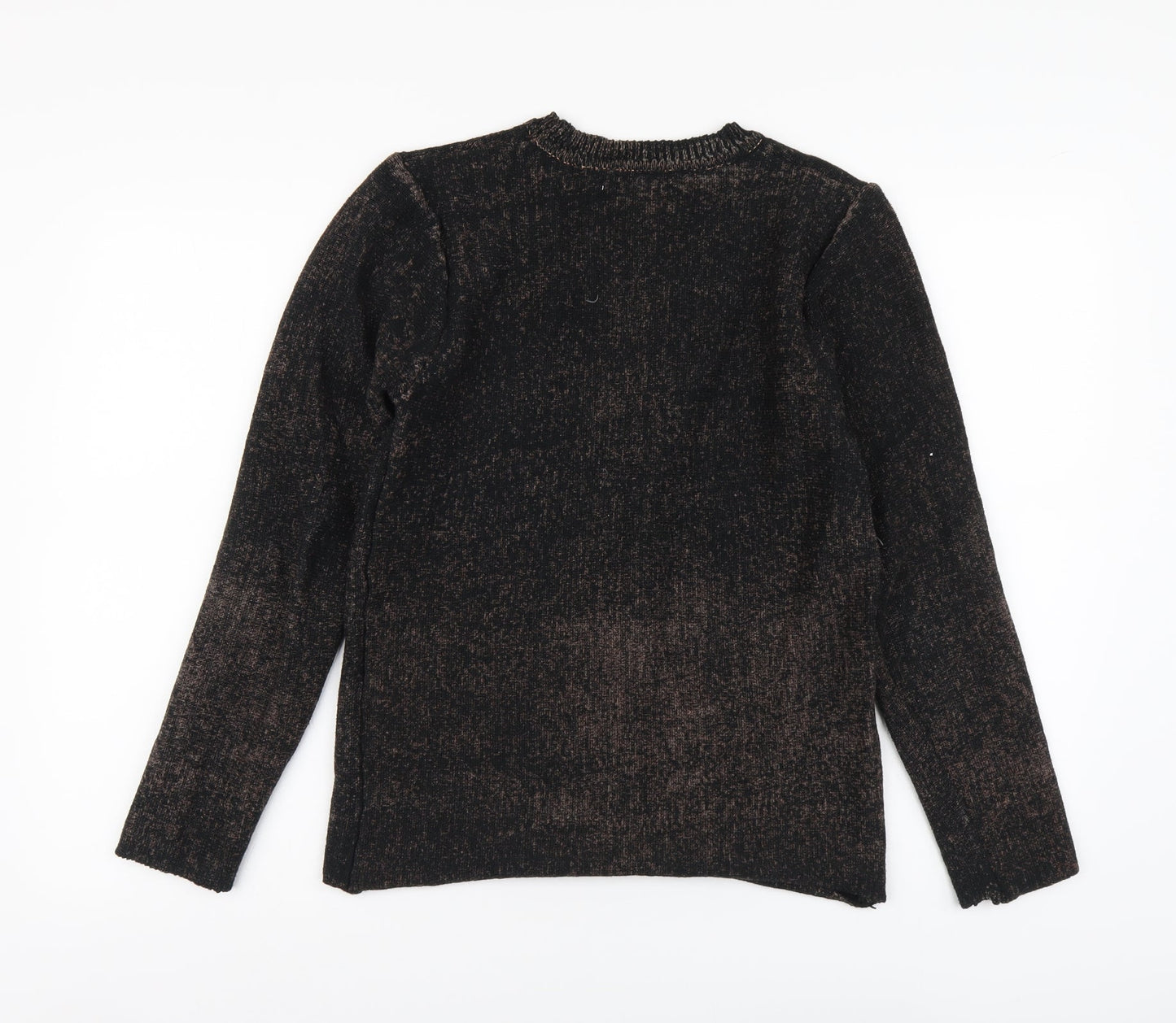 Sweewe Womens Black Round Neck Acrylic Pullover Jumper Size S