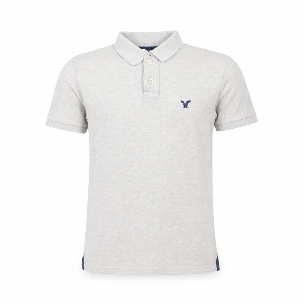 American Eagle Mens Grey Cotton Polo Size XS Collared Button