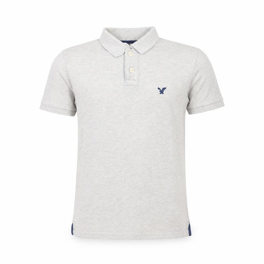 American Eagle Mens Grey Cotton Polo Size XS Collared Button