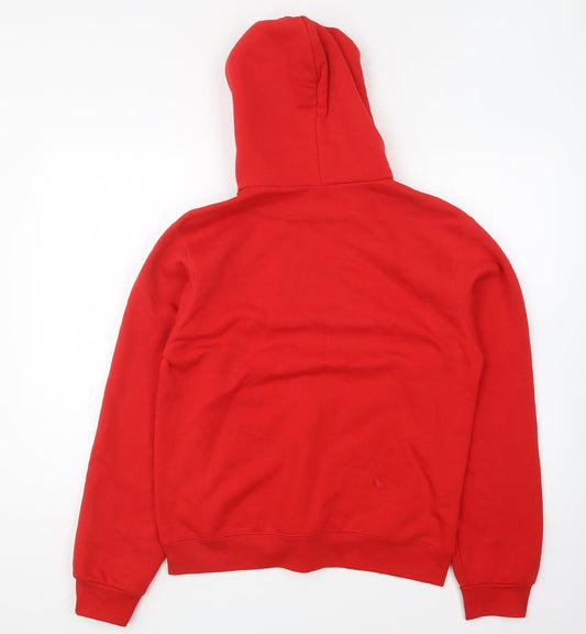 Chur Outfitters Mens Red Polyester Pullover Hoodie Size S
