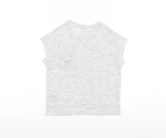 New Look Girls Grey Viscose Basic T-Shirt Size 10-11 Years Round Neck Pullover - Brooklyn New York