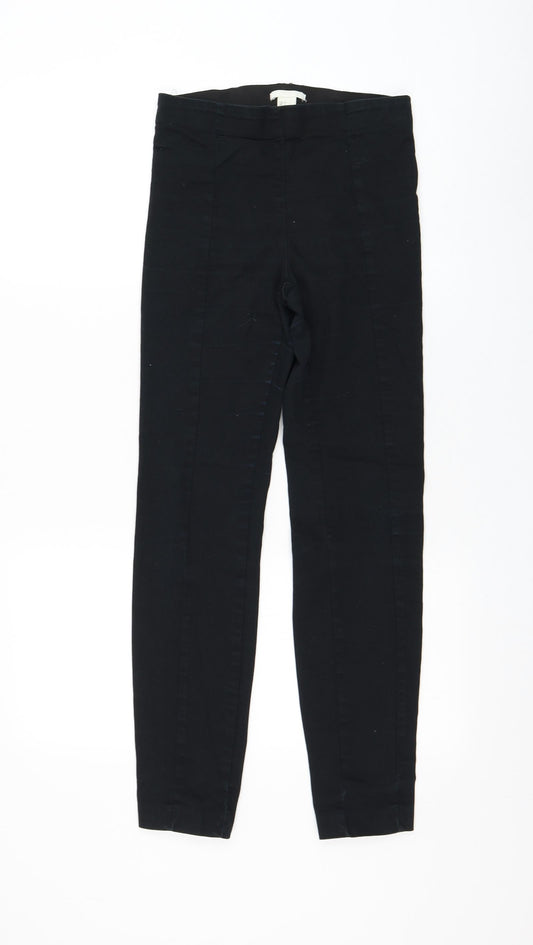 H&M Womens Black Cotton Skinny Jeans Size 8 L28 in Regular