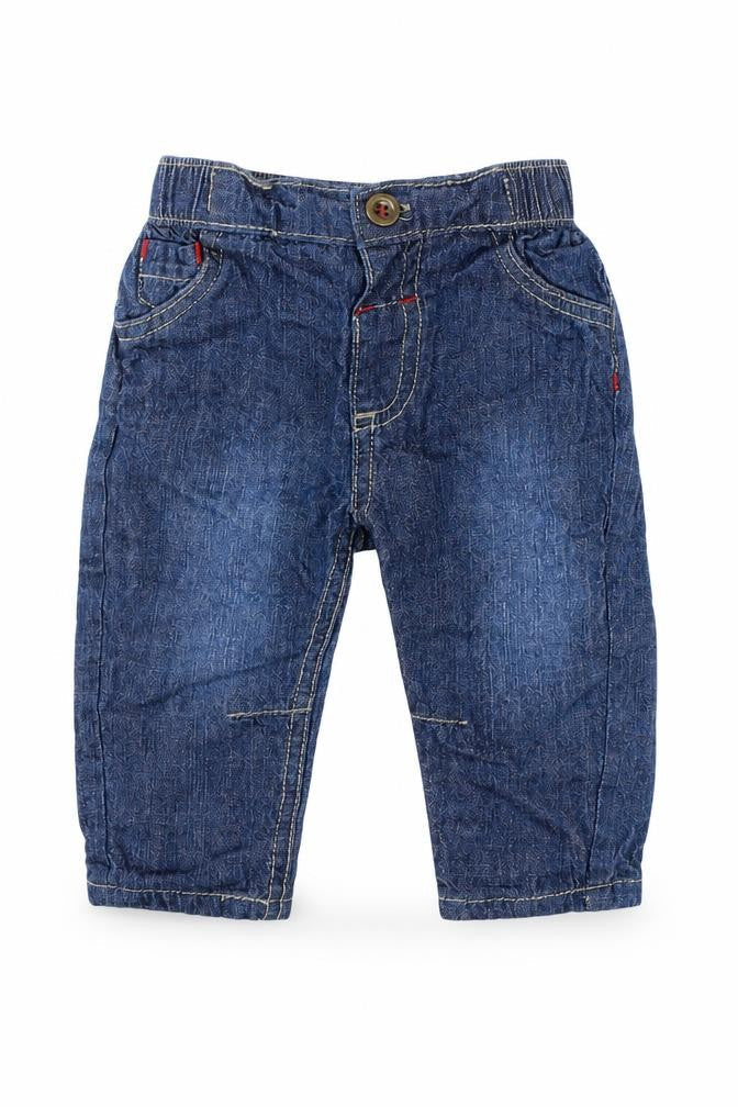 Dunnes Boys Blue Cotton Cargo Trousers Size 3-6 Months Button