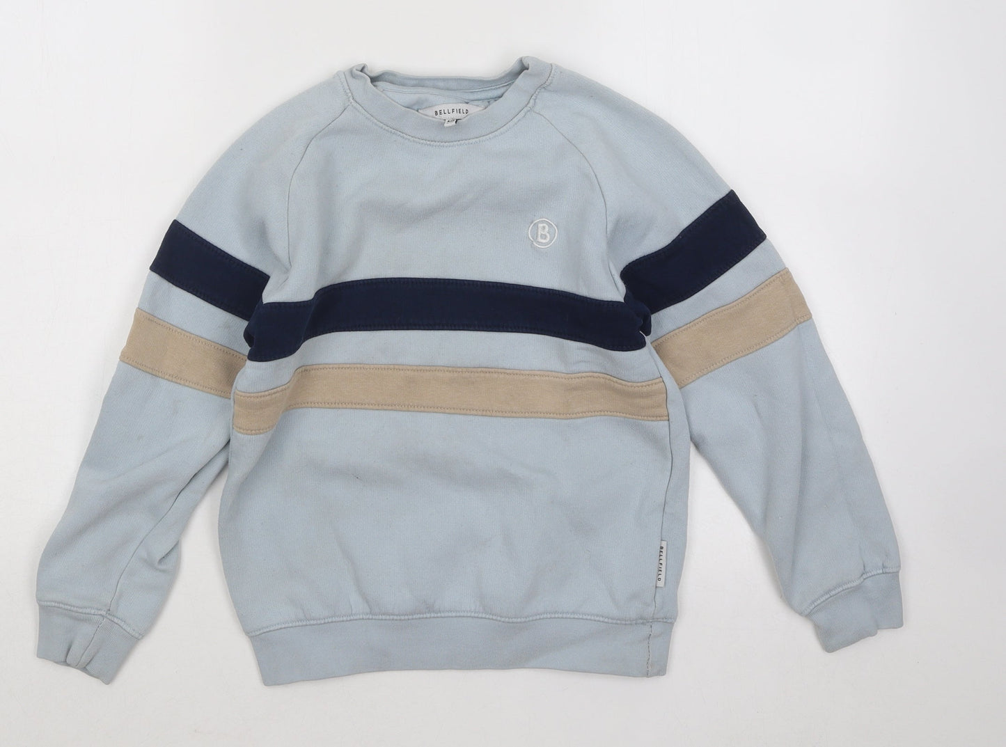 Bellfield Boys Blue Cotton Pullover Sweatshirt Size 9-10 Years Pullover