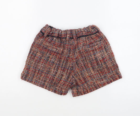 Nono Girls Multicoloured Acrylic Chino Shorts Size 11-12 Years Regular Zip
