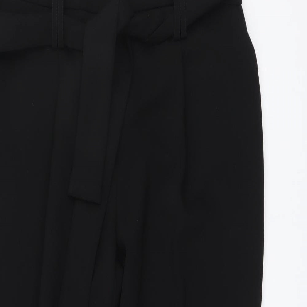 Dorothy Perkins Womens Black Polyester Chino Trousers Size 12 L27 in Regular Button