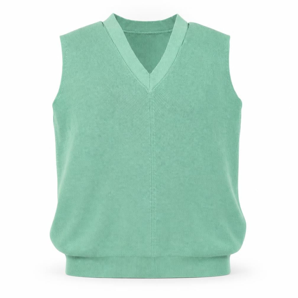 Paisie Womens Green Viscose Basic Tank Size S V-Neck