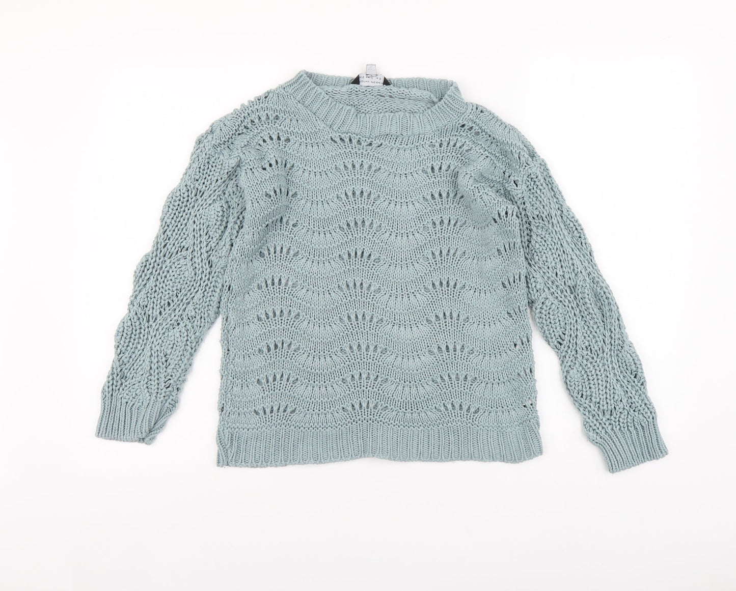 Dorothy Perkins Womens Blue Round Neck Acrylic Pullover Jumper Size S