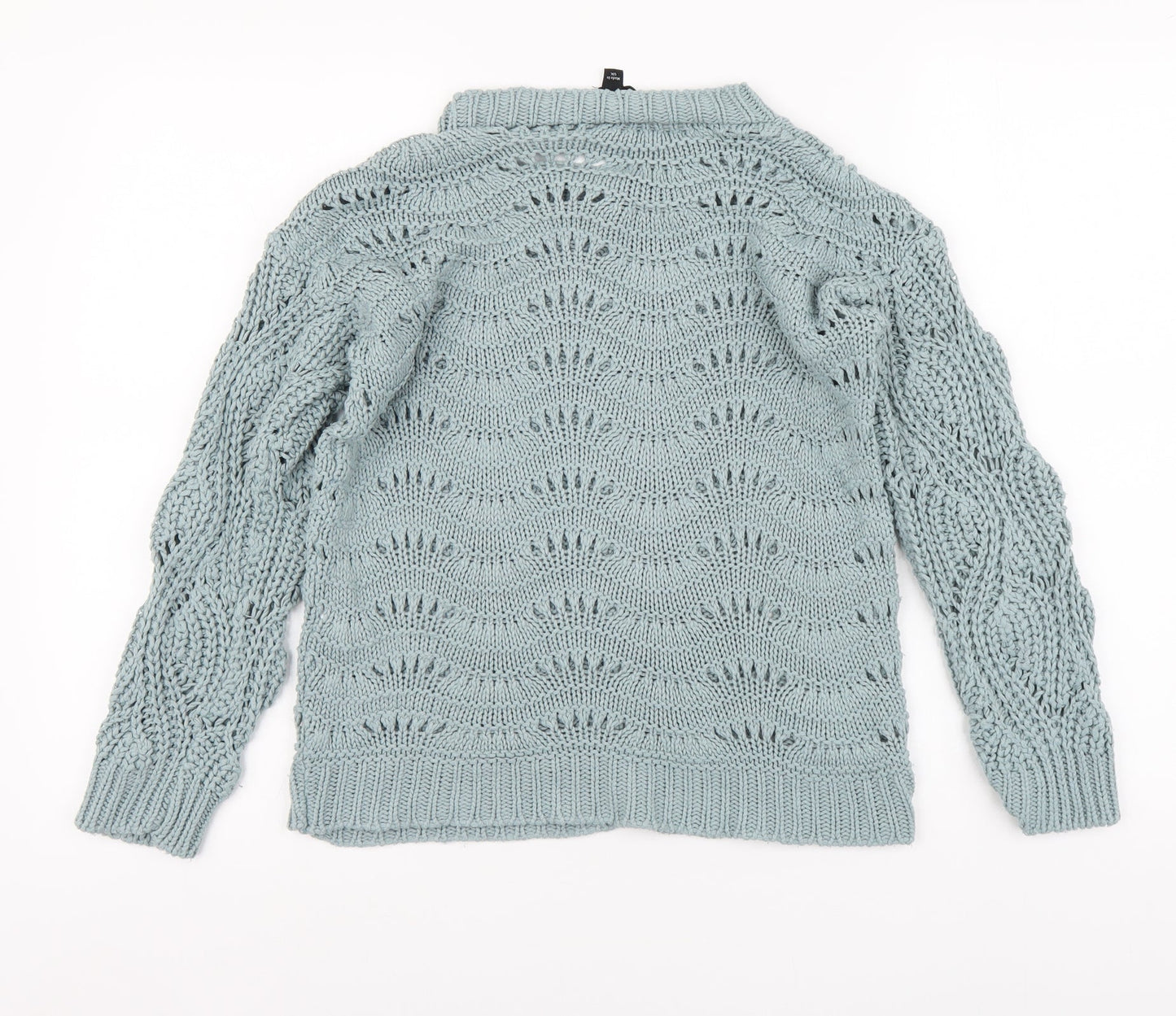 Dorothy Perkins Womens Blue Round Neck Acrylic Pullover Jumper Size S