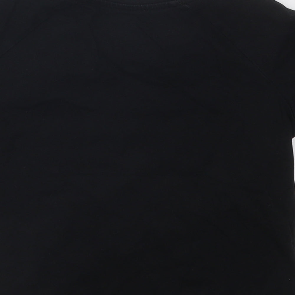 Preworn Boys Black Cotton Basic T-Shirt Size 4-5 Years Round Neck Pullover - Legend