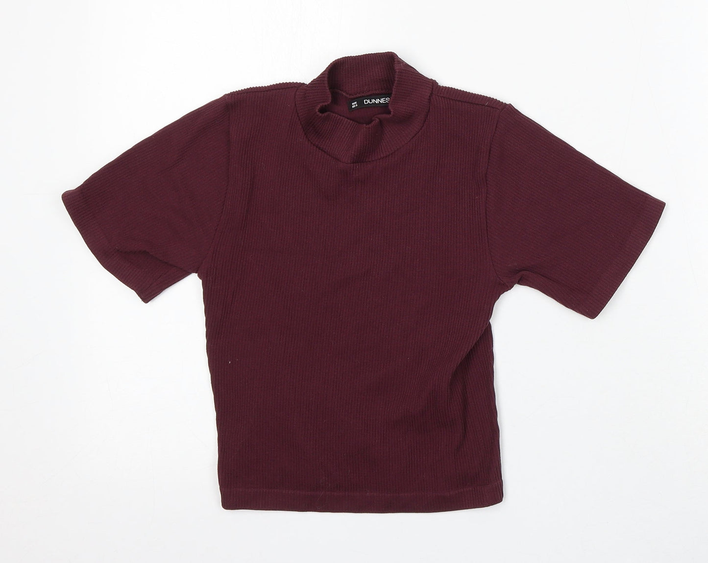 Dunnes Stores Womens Purple Mock Neck Polyester Pullover Jumper Size XS