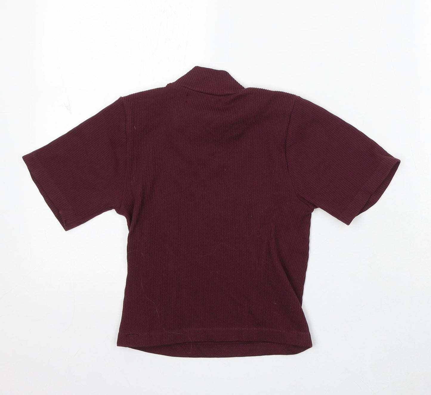 Dunnes Stores Womens Purple Mock Neck Polyester Pullover Jumper Size XS