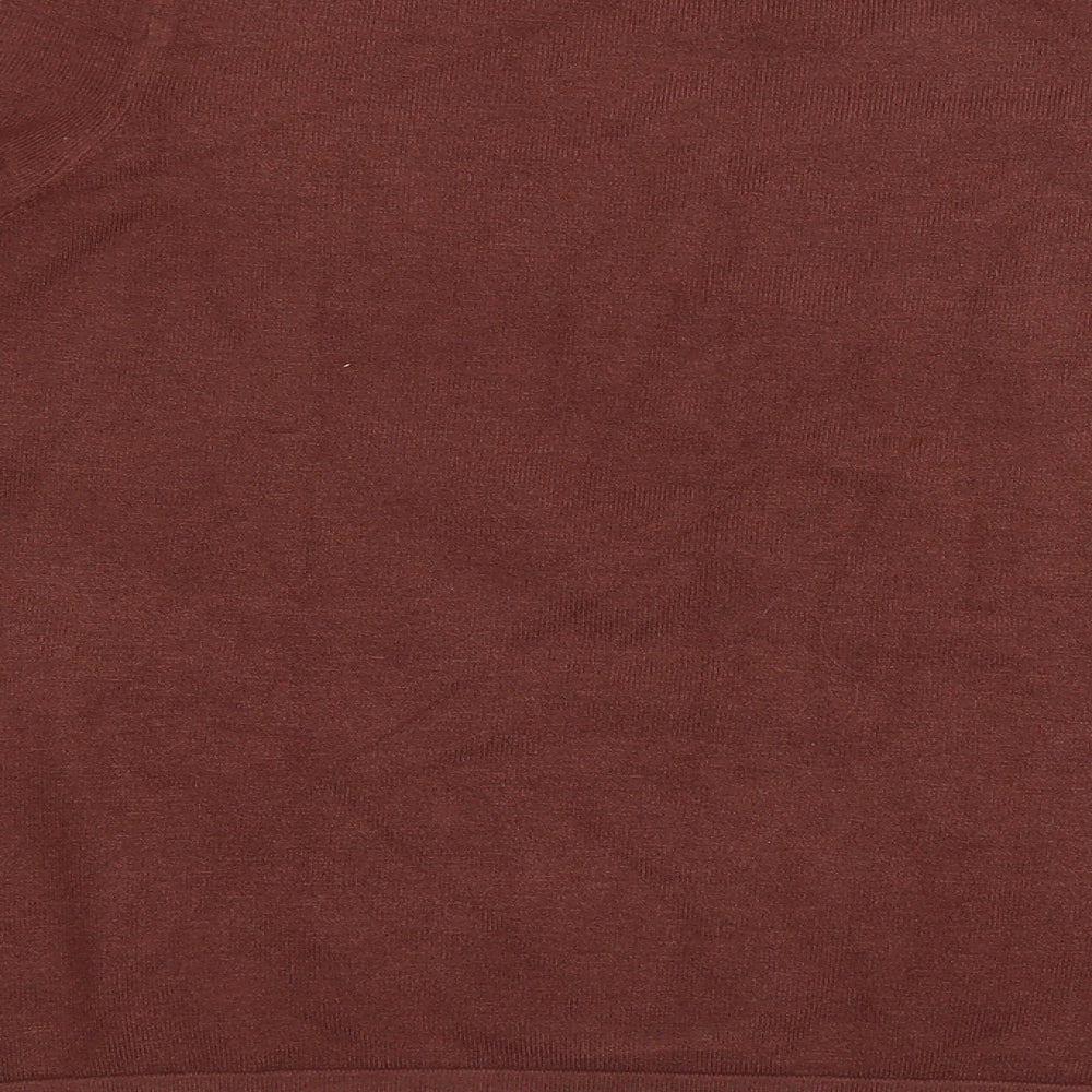 LOKITA Womens Brown Round Neck Viscose Pullover Jumper Size L