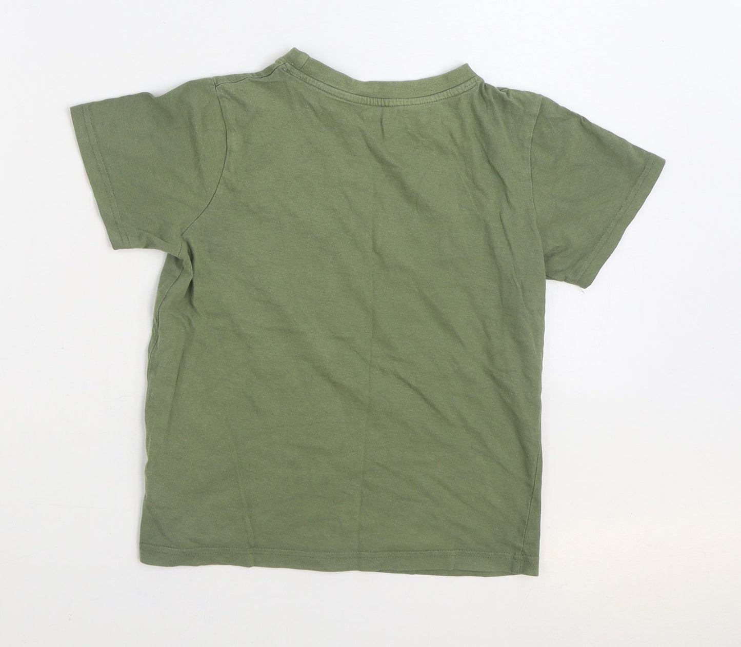 Primark Boys Green 100% Cotton Basic T-Shirt Size 8-9 Years Round Neck Pullover - Brooklyn