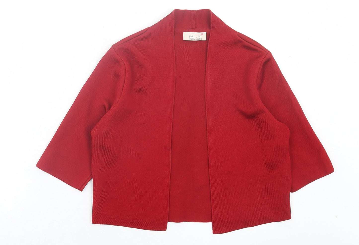 Per Una Womens Red V-Neck Viscose Cardigan Jumper Size 8