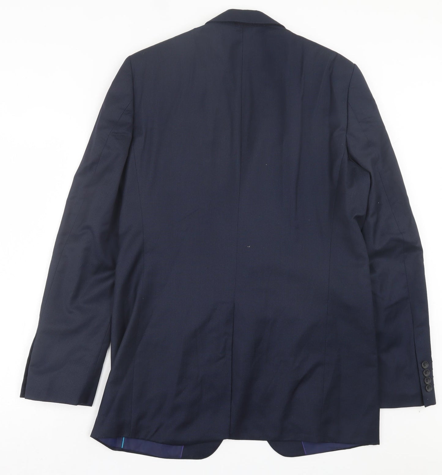 Marks and Spencer Mens Blue Wool Jacket Suit Jacket Size 40