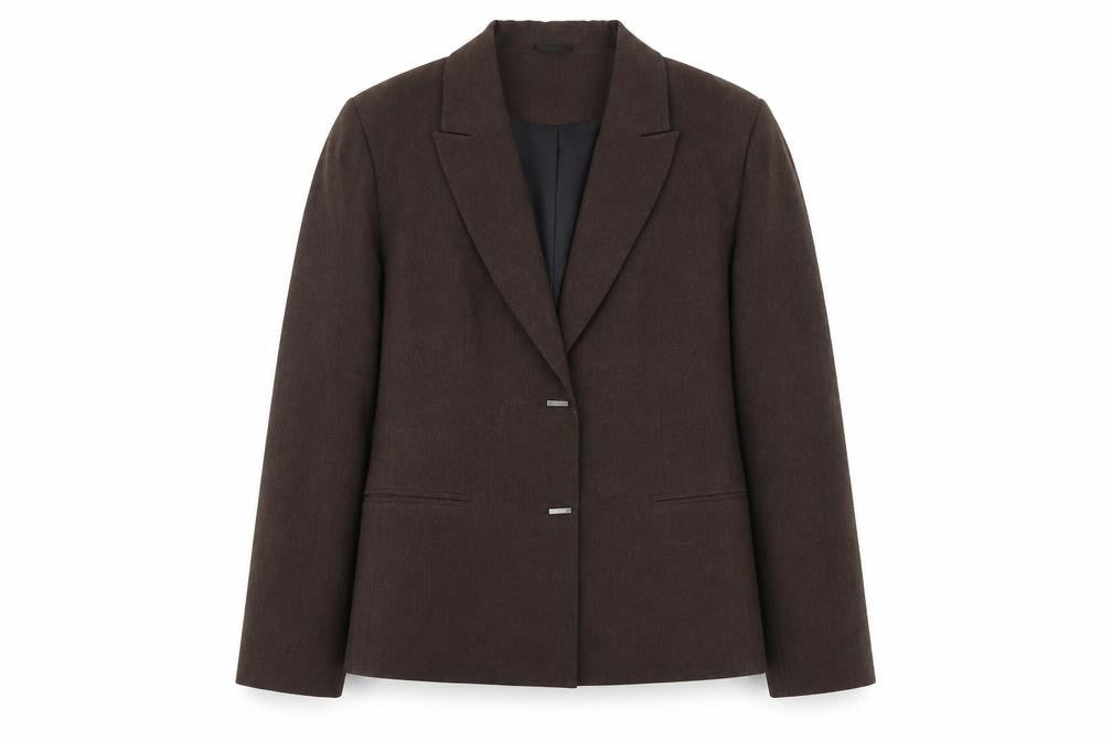 Berkertex Womens Brown Polyester Jacket Suit Jacket Size 12