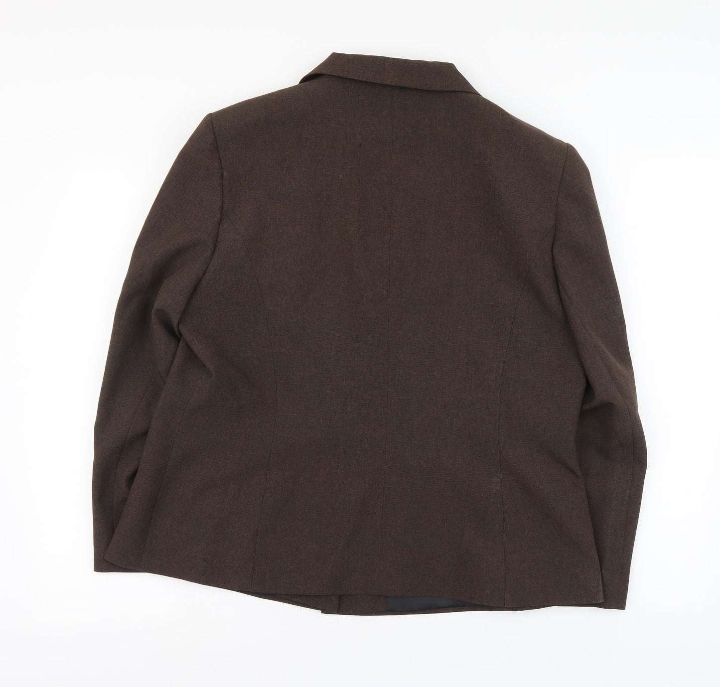 Berkertex Womens Brown Polyester Jacket Suit Jacket Size 12