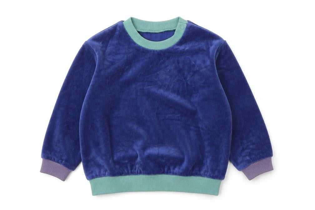 H&M Boys Blue Polyester Pullover Sweatshirt Size 2 Years Snap