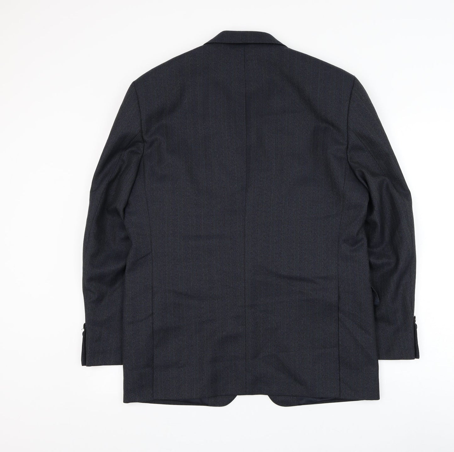 Cain Mens Blue Wool Jacket Suit Jacket Size 40