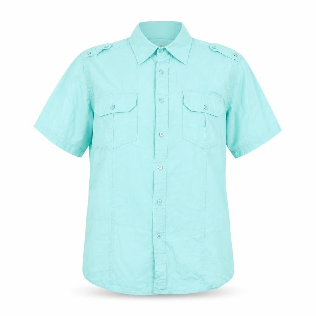 PD&C Womens Green Cotton Basic Button-Up Size M Collared
