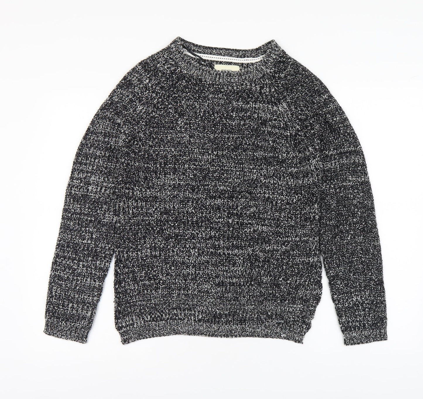 Papaya Womens Black Round Neck Acrylic Pullover Jumper Size S
