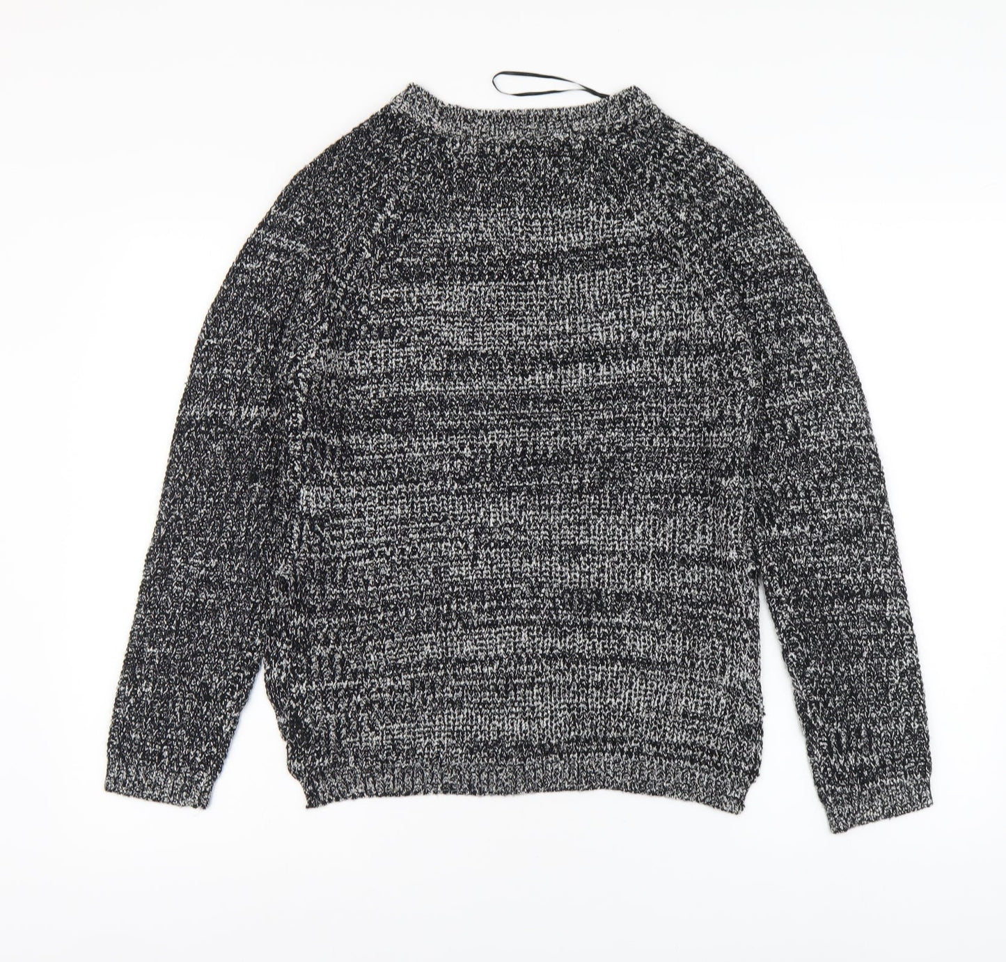 Papaya Womens Black Round Neck Acrylic Pullover Jumper Size S