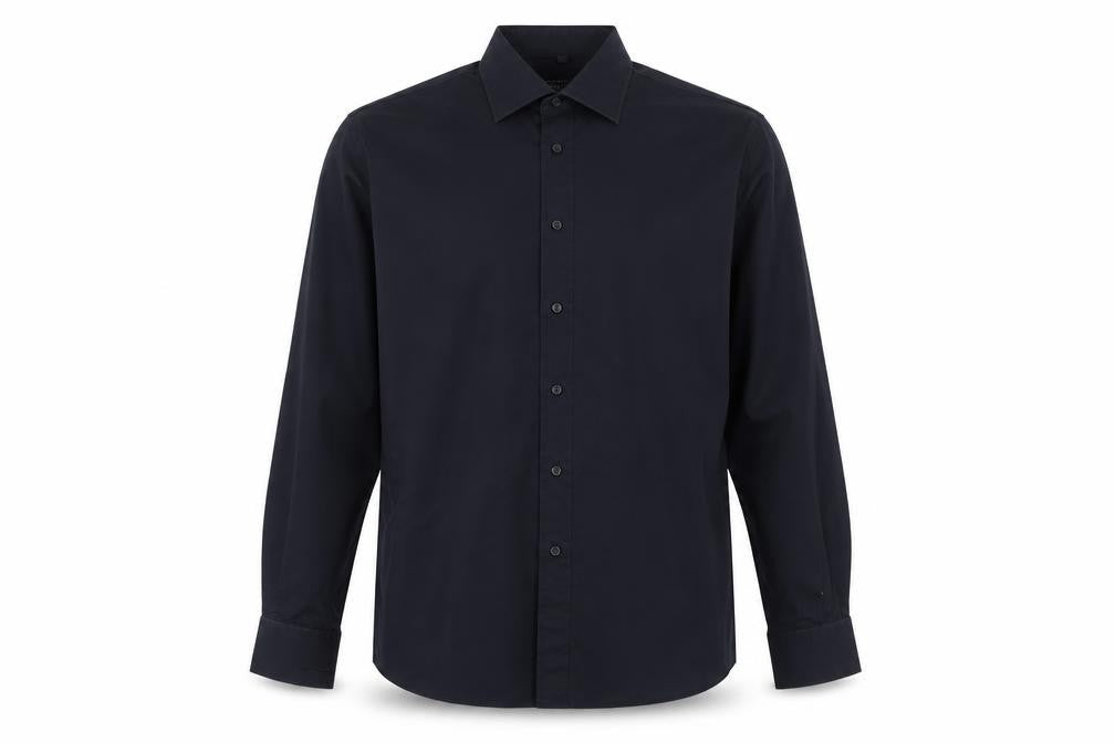 Armando Mens Blue Cotton Button-Up Size 17 Collared Button