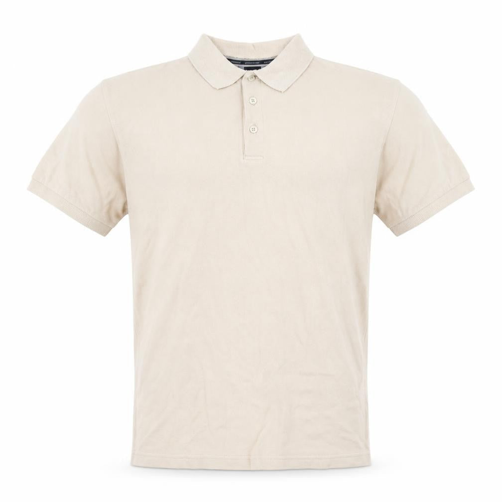 Armando Mens Beige Cotton Polo Size S Collared Button