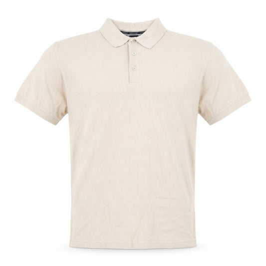 Armando Mens Beige Cotton Polo Size S Collared Button