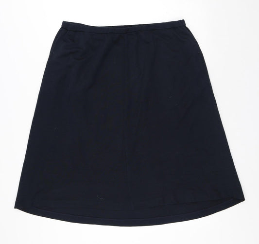 Carr Westley Womens Blue Acrylic A-Line Skirt Size 24