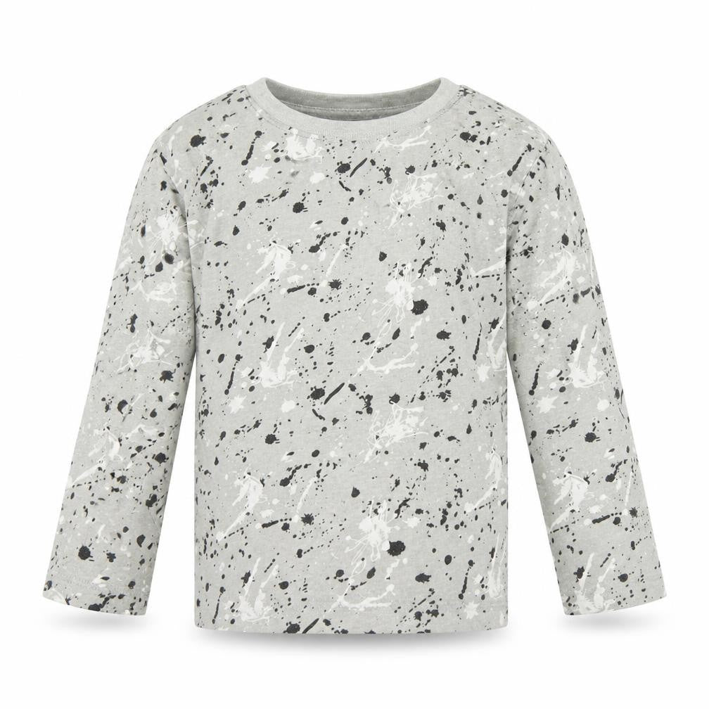 Studio Boys Grey Geometric Cotton Basic Button-Up Size 5-6 Years Round Neck
