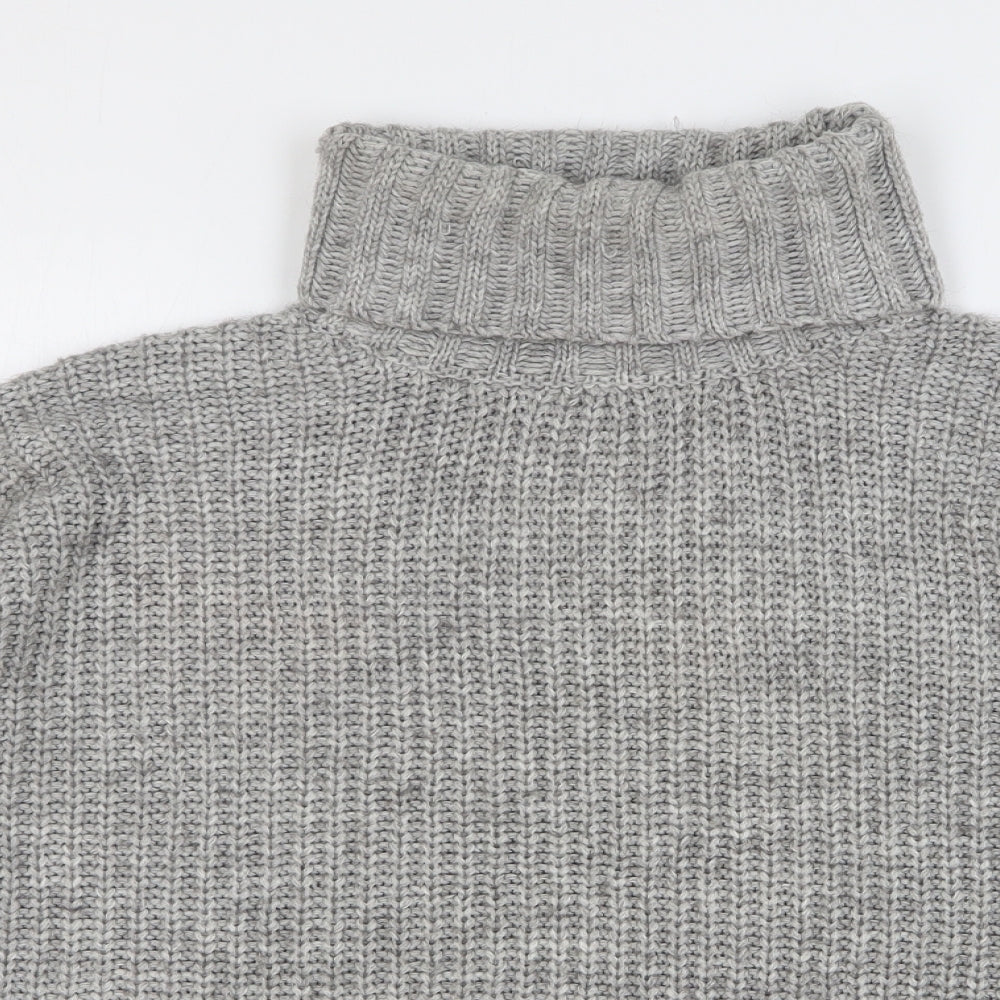 Very Womens Grey Roll Neck Acrylic Pullover Jumper Size 12
