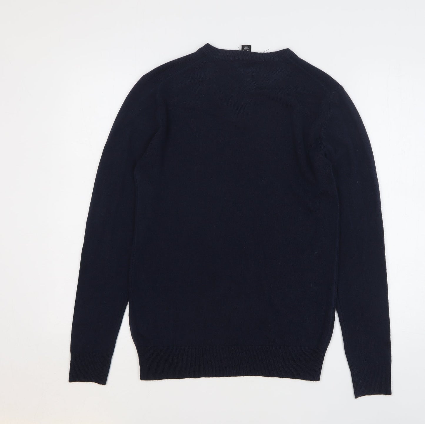 Cedar Wood State Mens Blue V-Neck Acrylic Pullover Jumper Size XS