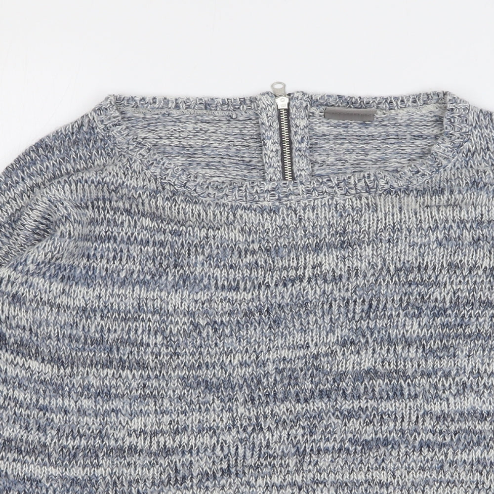Vero Moda Womens Blue Round Neck Acrylic Cardigan Jumper Size S