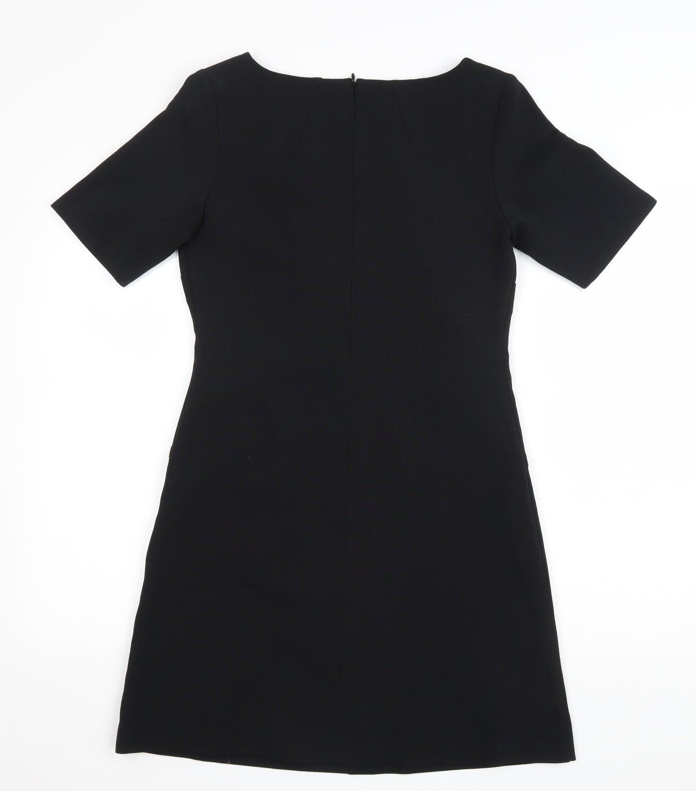 South Womens Black Polyester A-Line Size 8 Boat Neck Zip