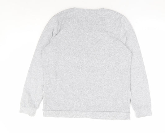 Find Womens Grey Polyester Pullover Sweatshirt Size M Pullover - Lounge Top