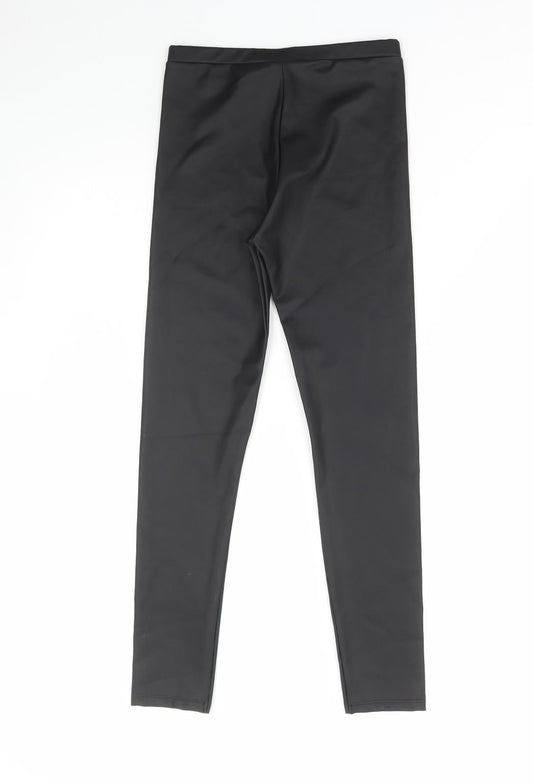 TU Girls Black Polyester Jegging Trousers Size 9 Months Regular Pullover - Faux Leather