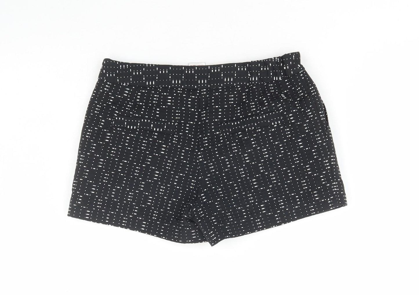 NEXT Girls Black Polka Dot Polyester Hot Pants Shorts Size 9 Years Regular Zip