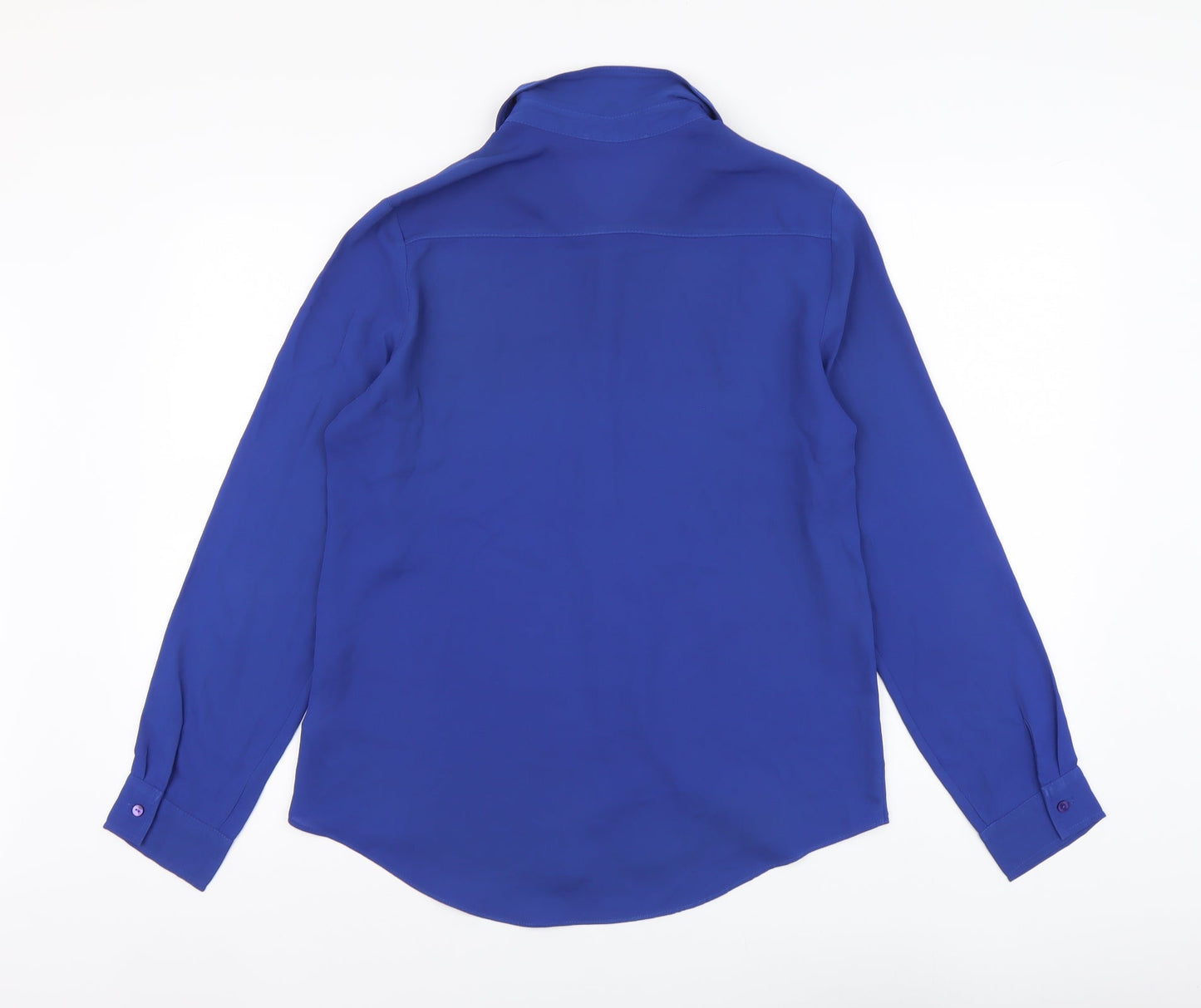 Atmosphere Womens Blue Polyester Basic Button-Up Size 14 Collared