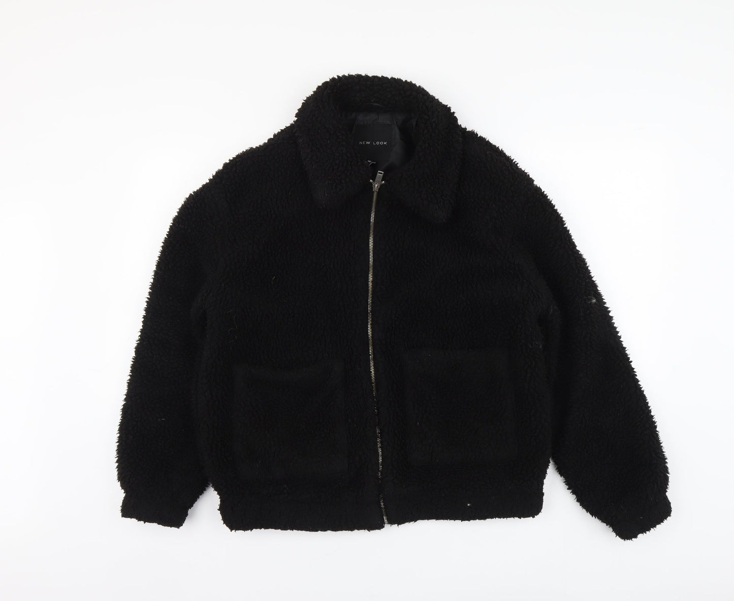 New Look Womens Black Jacket Size S Zip